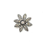 Antique Diamond Flower Brooch