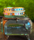 Multi-Colored Sapphire Hinge Bracelet