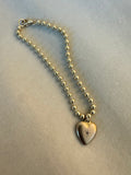 Diamond Heart Ball Chain Bracelet