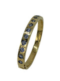 Blue Sapphire Hinge Bangle Bracelet