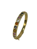 Multi-Colored Sapphire Hinge Bracelet