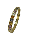 Multi-Colored Sapphire Hinge Bracelet