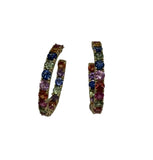 Multi-colored Sapphire Hoops
