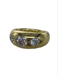 Large 3 Diamond Gypsy Ring