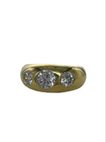 Large 3 Diamond Gypsy Ring