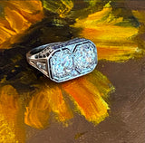 Two Diamond Platinum Ring