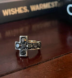 Black Diamond Cross Ring