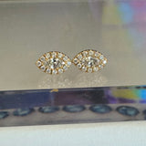 Diamond Evil Eye Stud