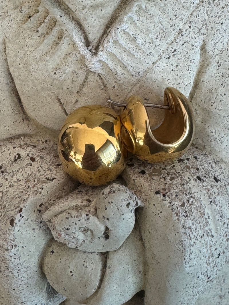 Vintage Gold Chunky Huggie