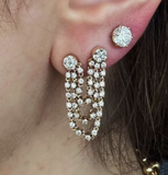 Double Pierce Diamond Earrings