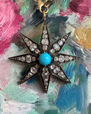 Starburst Pendant with Turquoise Cabochon