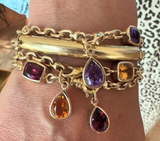 Amethyst Gold Chain Bracelet