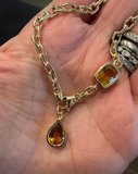 Citrine Gold Chain Bracelet