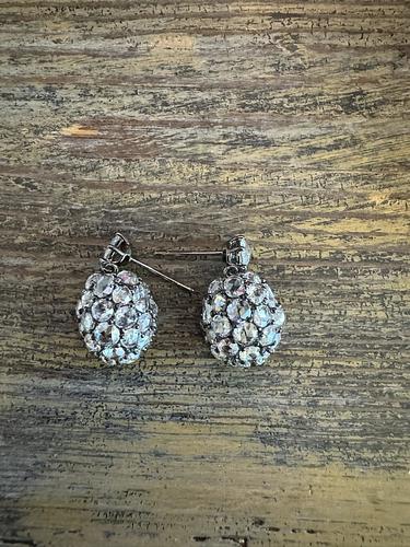 Rose Cut Diamond Earrings