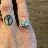 Double Diamond Ring in Antique Setting