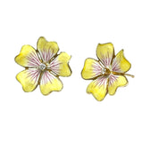 Yellow Flowers Enamel Earring