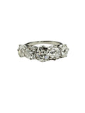 Deco Diamond Platinum Ring