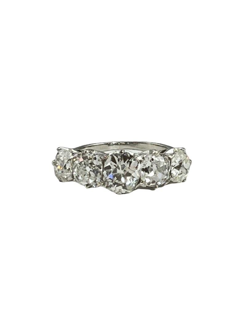 Deco Diamond Platinum Ring