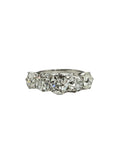 Deco Diamond Platinum Ring