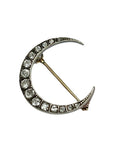 Antique Crescent Diamond Brooch