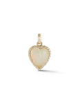 Small Pink Opal Heart Charm